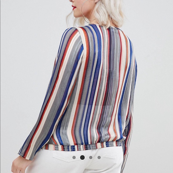 NWT Unique21 Hero Faux Wrap Blouse sz 18 - Picture 3 of 5